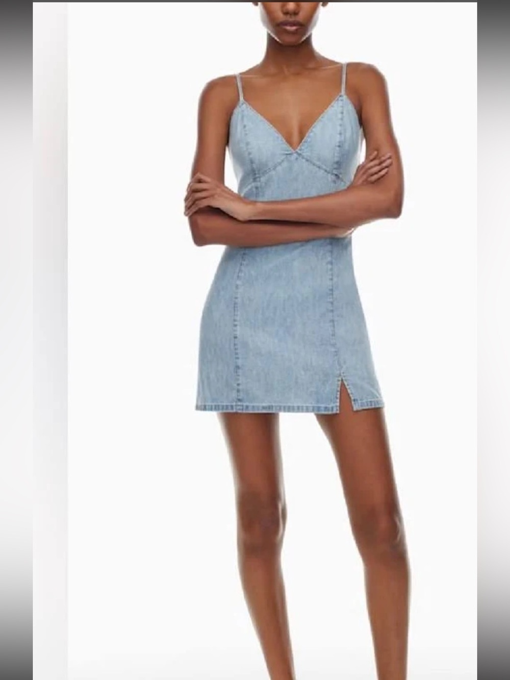 ARITIZIA - Denim Forum Light Blue Denim Mini Dress